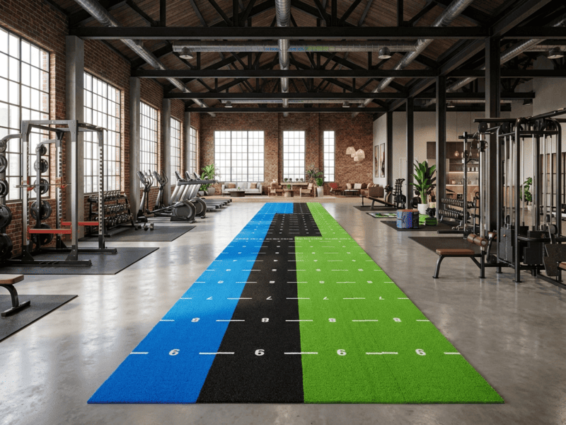 очистка спортивного газона с помощью распылителя